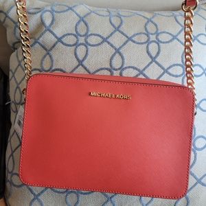 MK Saffiano Leather Crossbody Bag